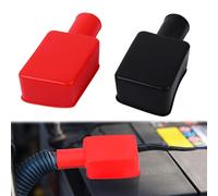 EUYKQNOI 2 Pezzi Copri Terminale Batteria,Protezione Terminale Batteria,Copri Batteria Isolante,Poli Positivo e Negativo in Gomma Morbida Copri Perno Connettore Tappo Montante Superiore per Auto Nave
