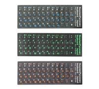 EUYKQNOI 3 PCS Adesivi per Tastiera con Lettere Russe, Portatile per Qualsiasi Tastiera Standard