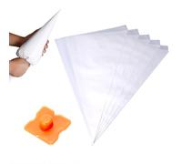 EUYKQNOI 5 Pezzi Sacca per Giunture,Sacchetto per Malta,Erogatore per Cemento,Sacchetti per Fughe, Sacchi per Cemento,con 1pz Spatola Silicone Sigillante,Sigillare Fughe e Giunti di Cucina e Bagno