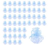 EUYKQNOI 50 pz sacchetti confetti tulle per confetti sacchetti confetti matrimonio Sacchetti Tulle Veli Organza con Nastrino Bomboniere Portaconfetti Come Segnaposto per Matrimonio Laurea Battesi,26cm