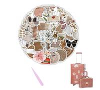 EUYKQNOI 60 Pezzi Stickers Aesthetic, Adesivi Scrapbooking, Adesivi Decorativi Vintage per Scrapbooking Creativo, Quaderni Artigianali, Diari Personali Fai da Te