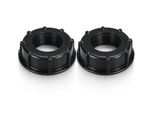 EUYKQNOI Adattatore per Serbatoio IBC 1000 Litri - 2 Pezzi Tappo Centrale Liscio 1" F, Connettore per Acqua/Chemici, Filettatura S60x6, Resistente a Corrosione & Perdite