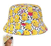 EUYKQNOI Anatra Cappelli alla Pescatora Reversibile per Uomo Donna, Moda Cappello da Pescatore da Sole da Spiaggia per Adolescenti, Vintage Pieghevole Cappello da Pesca per Spiaggia Viaggio