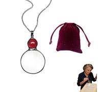 EUYKQNOI Lente D'ingrandimento Collana,1 Pezzi Ingrandimento,10X Lenti d'Ingrandimento Monocolo con Catena Pendente in Lega per Libri Lettura di Giornali Accessori Cosplay