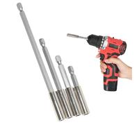 EUYKQNOI Portainserti Lungo per Avvitatore 4 Pezzi Porta Inserti Magnetico Lungo Esagonale da 1/4" Prolunghe Portainserti per Avvitatori Elettrici, Trapani,60/75/100/150mm