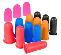 EUYKQNOI Set da 15 Protezioni per Dita in Silicone, Tappi in Gomma Colorata per Lavori di Cucito, Scrittura e Utilizzo di Colla a Caldo - Adesivi alla Resina di Cera, per Una Protezione Completa