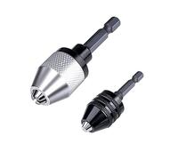 EUYuan 2 adattatori a cambio rapido da 0,3 a 6,5 mm e 0,3-3,4 mm, attacco esagonale da 1/4 di pollice senza chiave per mandrino per micro punte da trapano