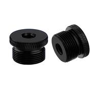 EUYuan - 2 adattatori per microfono da 1/4 femmina a 5/8 maschio, colore: Nero
