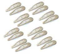 EUZUXU 16 Pezzi Glitter Clip a Scatto per Capelli, Caramella Colorata Belle Clip Capelli Semplici, Paillettes Barrettes Accessori per Donna Bambina(Oro)