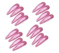EUZUXU 16 Pezzi Glitter Clip a Scatto per Capelli, Caramella Colorata Belle Clip Capelli Semplici, Paillettes Barrettes Accessori per Donna Bambina(Rosa Rossa)