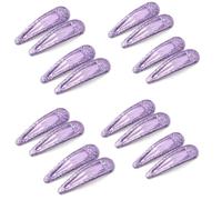 EUZUXU 16 Pezzi Glitter Clip a Scatto per Capelli, Caramella Colorata Belle Clip Capelli Semplici, Paillettes Barrettes Accessori per Donna Bambina(Viola)