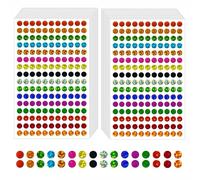 EUZUXU 3520 Etichette con Codifica a Colori Brillanti e Piccoli Adesivi a Pois Rotondi, per Ufficio in Aula 6mm, Piccoli Adesivi a Pois Rotondi