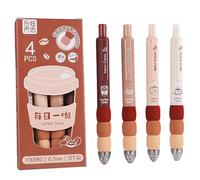 EUZUXU 4 Pezzi Penne gel, penne gel ad asciugatura rapida da 0,5 mm, a punta fine e liscia, penne di fascia alta per diari e appunti, graziose forniture per ufficio e scuola
