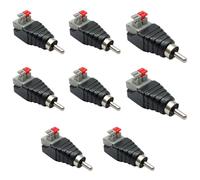 EUZUXU 8 Pezzi Adattatore per Cavo da RCA a Altoparlante, Spina RCA Saldabile, Spina RCA Avvitabile, per CCTV Audio And Video RCA