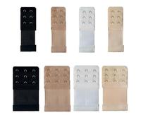 EUZUXU 8 Pezzi Allunga Reggiseno, Prolunga Reggiseno, Cinghia di Estensione Reggiseno 3 file 2 ganci 3 ganci, Estensioni Reggiseno Morbido, per Reggiseno da Donna