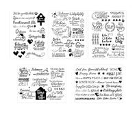 EUZUXU Rub On Sticker Transfers 5 Pezzi Frasi, per Artigianato e Decorazione, per Mobili Raysin Keraflott, Vetro, Legno