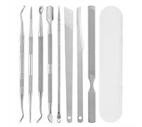 EUZUXU Set di 8 Lime e Sollevatori per Unghie Incarnite, in Acciaio Inossidabile, kit per la Rimozione Delle Unghie dei Piedi Incarnite, Doppia Faccia Attrezzi Set Per Pedicure per Bisturi Pedicure