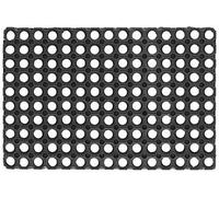 EV 070193 Tappeto Zerbino di Gomma Forata Nera 40x80 cm Antiscivolo Antisporco Esterni Interni, Nero