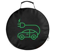 Ev Charger Bag - Heavy Duty Oxford Fabric Case, Impermeabile Extension Cable Storage Organizer, Compact Cube Shape Carrier | Portable Electric Vehicle Wire Holder, Trunk RV Camper Travel Luggage Packs