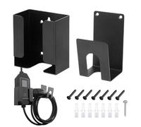 EV Charger Cord Management - Wall Mount Bracket Set | Stainless Steel Heavy | Portable Cable Organizer Hook, Easy Install Charging Station Dock for Garage, Parking Area, Driveway & Shed