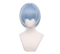 EVA Ayanami Rei Wig Short Light Blue BOBO Heat Resistant Synthetic Hair Women Cosplay Costume Wigs + Wig Cap