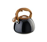 EVA BOLLITORE CON FISCHIO MANICO IN LEGNO 3L NERO