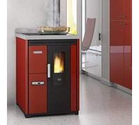 EVA CALOR - STUFA CUCINA A PELLET EVA CALOR NINA ROSSO PIASTRA METALLO 8 KW - 31427