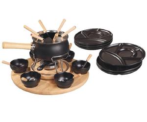 Eva Collection Fodue, Set smaltato, Nero, 31 Pezzi