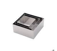 Eva collection set 3 porzionatori quadrati acciaio inox