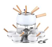 EVA COLLECTION SET FONDUTA BIANCO 23 PEZZI ACCIAIO INOX SET DA 6 PERSONE