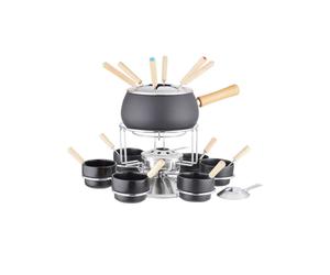 Eva Collection Set Fonduta Bourguignonne 23 pezzi Nero Opaco