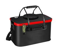 Eva - Contenitore pieghevole per pesci, secchiello da pesca portatile, ideale per i viaggi, con pompa, secchio da pesca salvaspazio per pescare, Multicolore, 35cm, Unisex