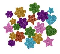 EVA Foam, D: 19+29 mm, star, heart, flower, 100asstd