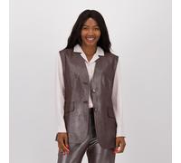 EVA Franco Ciambella Gilet laminato foderato con bottoni