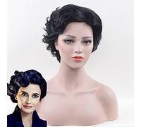 Eva Green Cosplay Miss Peregrine'S Adult Ladies 1920 Vintage Short Curly Hair Womens Halloween Costume Parrucche Ad3534