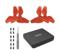 EVA Plastic Propeller Case for dji Neo for shock EVA plastic (red) | Adatto per 4 eliche, vano per viti integrato, EVA ammortizzante, robusto alloggiamento in plastica, compatto 11,5 cm