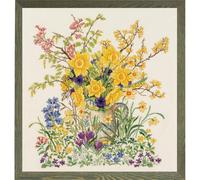 Eva Rosenstand Set per punto croce, motivo: fiori pasquali