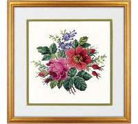 Eva Rosenstand Set per punto croce, motivo: mazzo di fiori