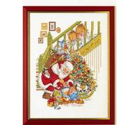 Eva Rosenstand Set punto croce Babbo Natale con 2 bambini
