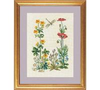 Eva Rosenstand Set punto croce con motivo di conteggio e papavero