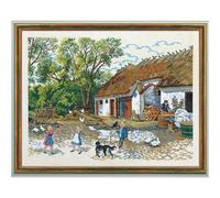 Eva Rosenstand set punto croce "Farm", schema di conteggio, 75x54cm