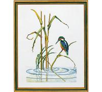 Eva Rosenstand set punto croce "Kingfisher", schema di conteggio, 40x50cm