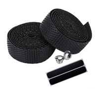 EVA Shock Road Bike Manubrio Tape con Bar End Plugs, Superior Grip e Cuscino (nero)