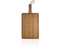 Eva Solo Tagliere Nordic Kitchen 38 x 26 cm in bambù | Pratiche scanalature per il succo impediscono la fuoriuscita di succhi e liquidi e mantengono pulita la superficie di lavoro | Bamboo