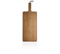 Eva Solo Tagliere Nordic Kitchen 44 x 22 cm, in bambù, pratiche scanalature per il succo impediscono la fuoriuscita di succhi e liquidi e mantengono pulita la superficie di lavoro | Bamboo