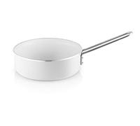 Eva Trio | White Line Casseruola da 24 cm con rivestimento antiaderente Slip-Let®, ideale per arrostire e saltare velocemente, bianco