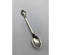 Evald Nielsen Silver n. 3 cucchiaini da caffè (agata verde)