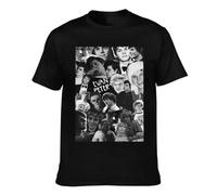 Evan Actor Peters T-shirt con stampa a stelle e girocollo a maniche corte per uomo e donna, 8 taglie, Nero , S