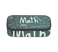 EVANEM Astuccio per matite a forma di palla da bowling, astuccio per studenti a doppio strato, astuccio per cancelleria da ufficio, astuccio portatile, Parola lezione di matematica, Taglia unica,