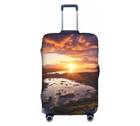 EVANEM Bella copertura per bagagli da viaggio Sunrise, custodia protettiva elastica per trolley, antigraffio, adatta per bagagli da 45,7 a 81,7 cm, Bella Alba, XL